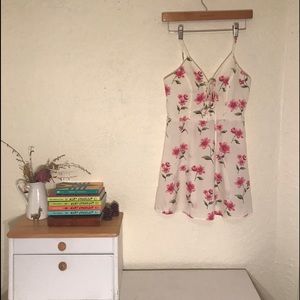 White Dress with Pink Flowers